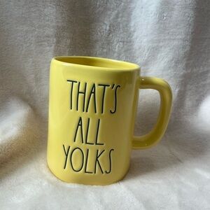 Rae Dunn That’s All Yolks Easter Holiday Coffee Mug. NWT. Solid Yellow.